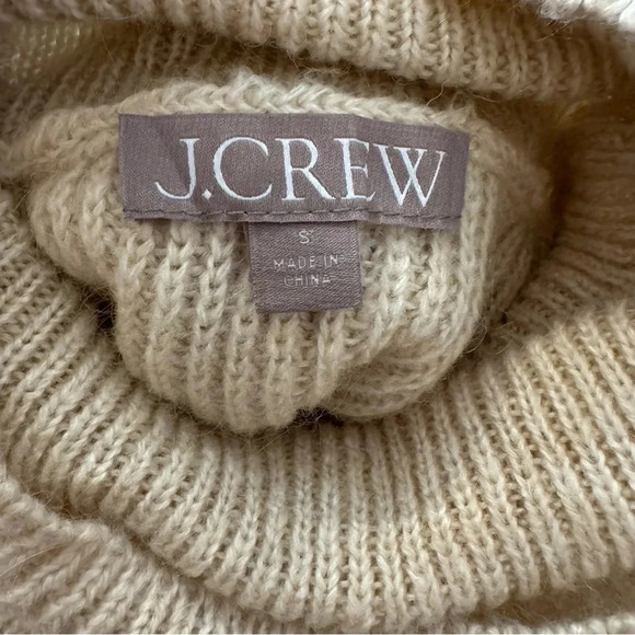 J. Crew Turtleneck Sweater Dress Cream/beige Wool Blend Sz Sm - Picture 5 of 6